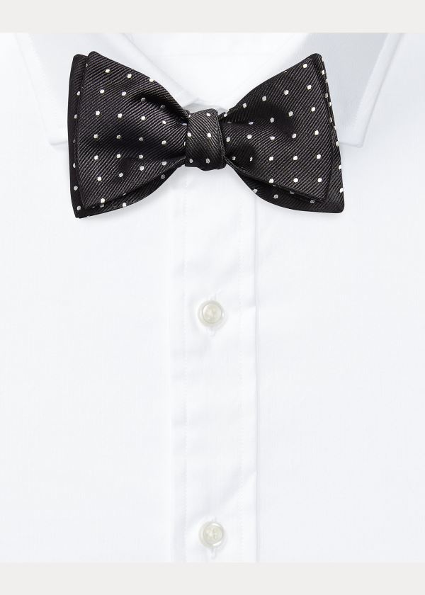 Ralph Lauren Polka-Dot Silk Repp Bow Tie Černé Bílé | oxzYcwnY