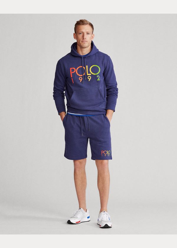Ralph Lauren Polo 1992 Fleece Hoodie Tmavě Blankyt | H1bTIqnH