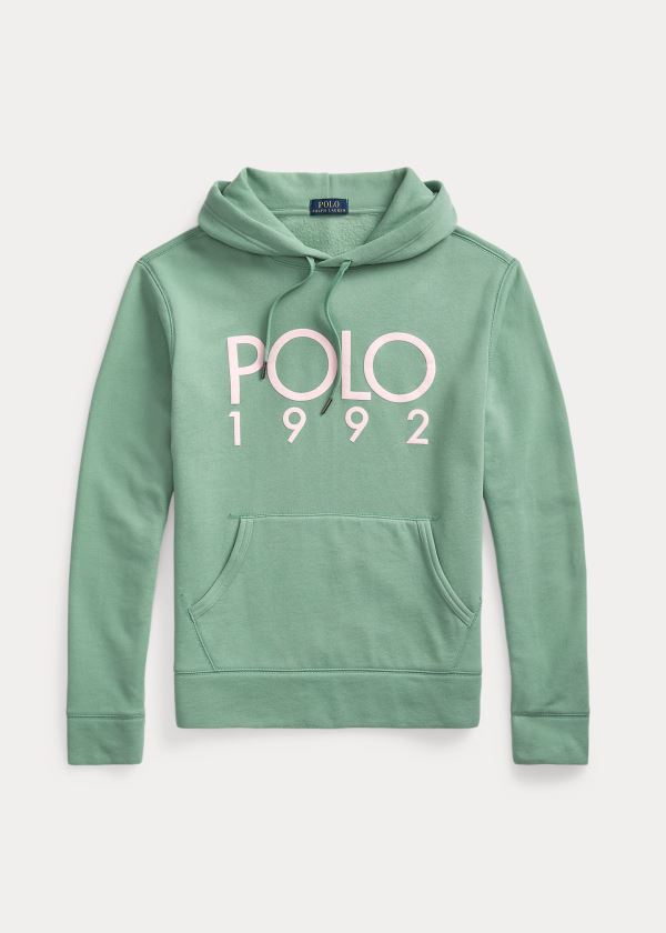 Ralph Lauren Polo 1992 Fleece Hoodie Zelene Bílé | 5AqlDvf0