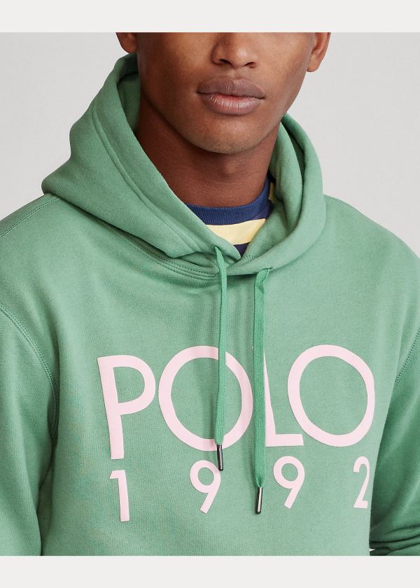 Ralph Lauren Polo 1992 Fleece Hoodie Zelene Bílé | 5AqlDvf0