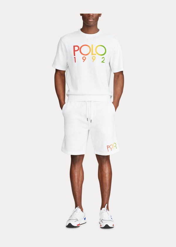 Ralph Lauren Polo 1992 Fleece Krátké Bílé | AL4SabhF