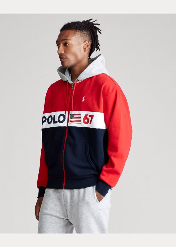 Ralph Lauren Polo 67 Hoodie Červené Viacfarebný | thK2Hz6C