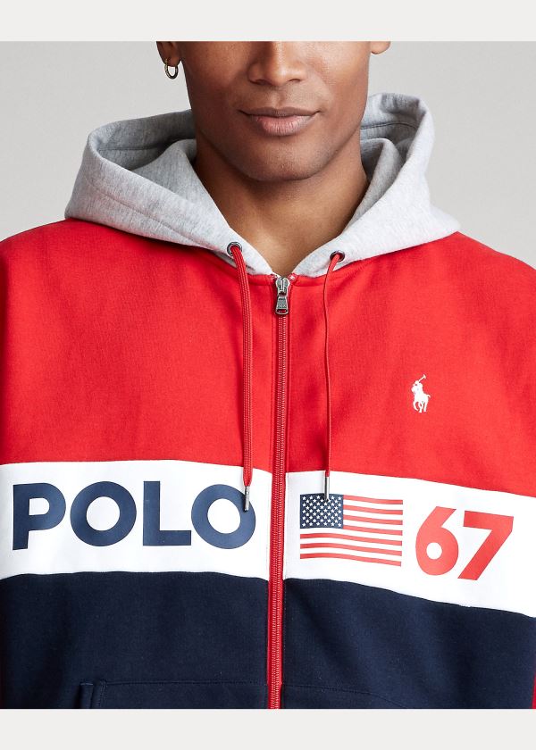 Ralph Lauren Polo 67 Hoodie Červené Viacfarebný | thK2Hz6C