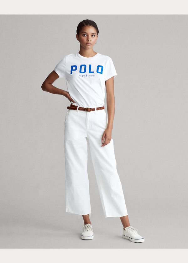 Ralph Lauren Polo Bavlněné Tee Bílé | nskaagns