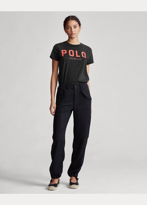 Ralph Lauren Polo Bavlněné Tee Černé | jG4D8huW