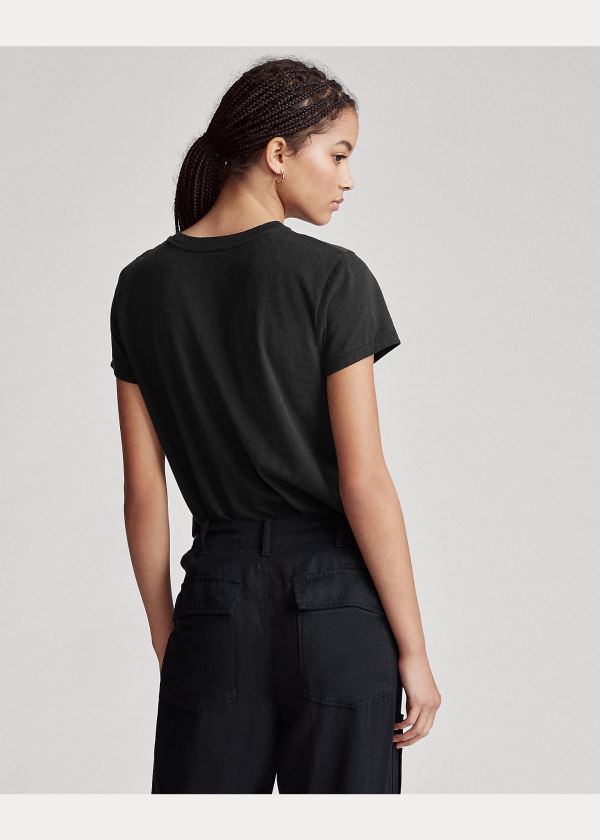Ralph Lauren Polo Bavlněné Tee Černé | jG4D8huW