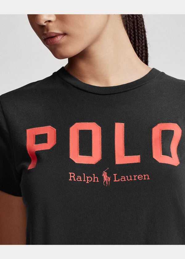 Ralph Lauren Polo Bavlněné Tee Černé | jG4D8huW