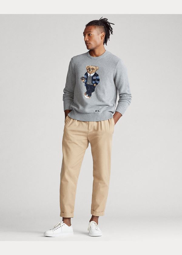 Ralph Lauren Polo Bear Bavlněné Svetrové Šedé | p1lAys3Q
