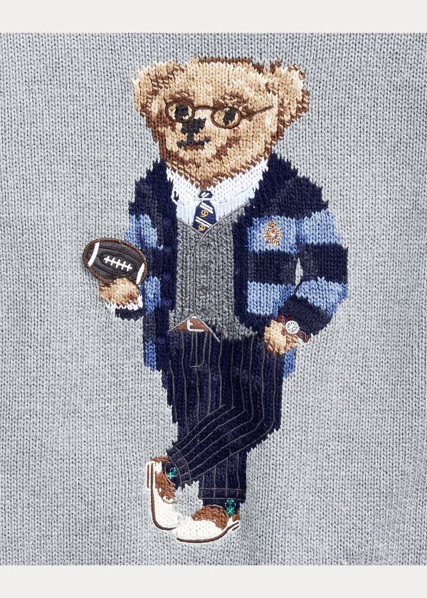 Ralph Lauren Polo Bear Bavlněné Svetrové Šedé | p1lAys3Q
