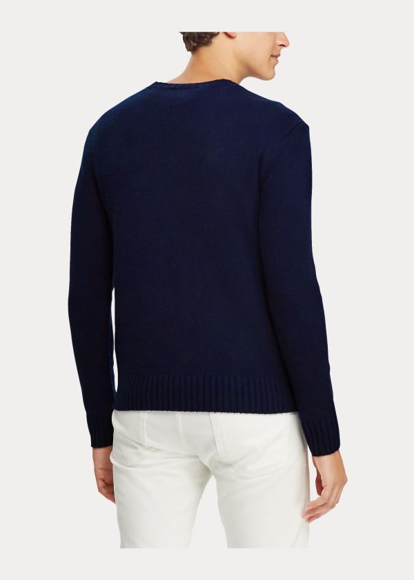 Ralph Lauren Polo Bear Cashmere Svetrové Tmavě Blankyt | bCro1Yma