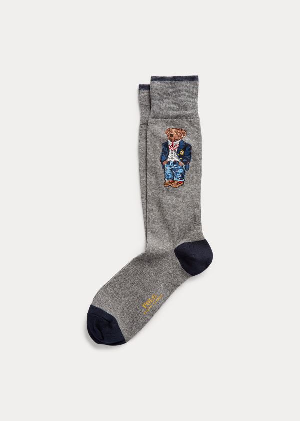 Ralph Lauren Polo Bear & Crest Šaty Socks Šedé | bpjhhPtj