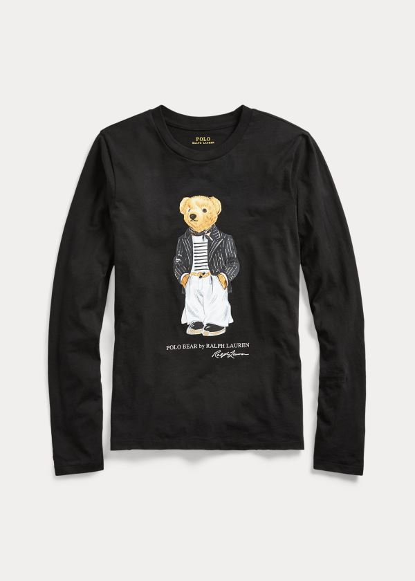 Ralph Lauren Polo Bear Crewneck Shirt Černé | DCsy250W