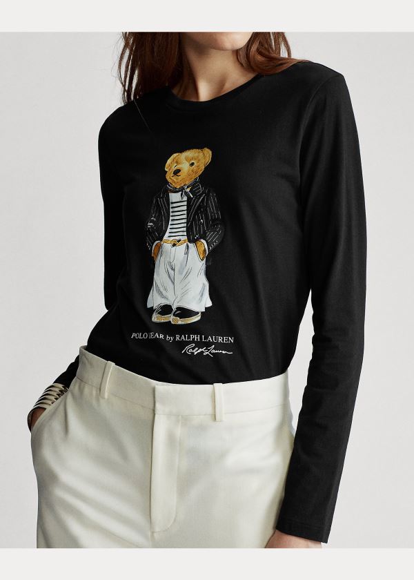 Ralph Lauren Polo Bear Crewneck Shirt Černé | DCsy250W