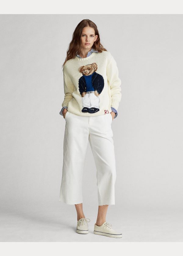 Ralph Lauren Polo Bear Crewneck Svetrové Krém Viacfarebný | E1appevp