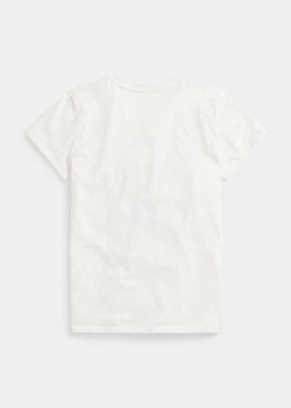 Ralph Lauren Polo Bear Crewneck Tee Bílé | XU7VQ6ZC