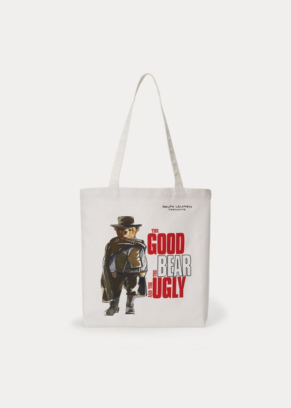 Ralph Lauren Polo Bear Film Platene Tote Bag Bílé Viacfarebný | KLh700QN