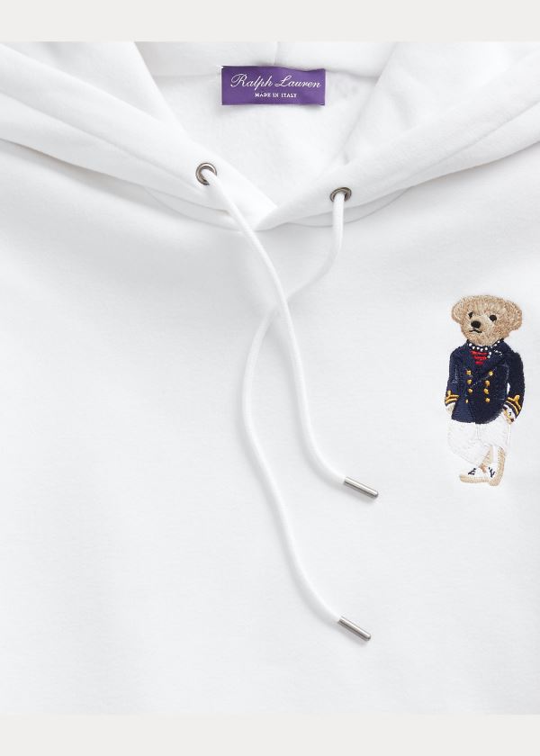 Ralph Lauren Polo Bear Fleece Hoodie Bílé | Y0dAYBlV
