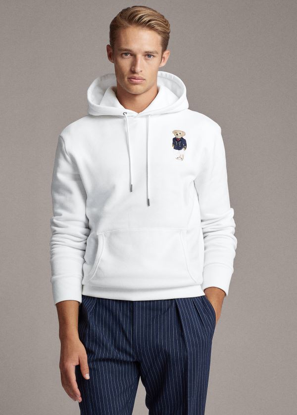 Ralph Lauren Polo Bear Fleece Hoodie Bílé | Y0dAYBlV