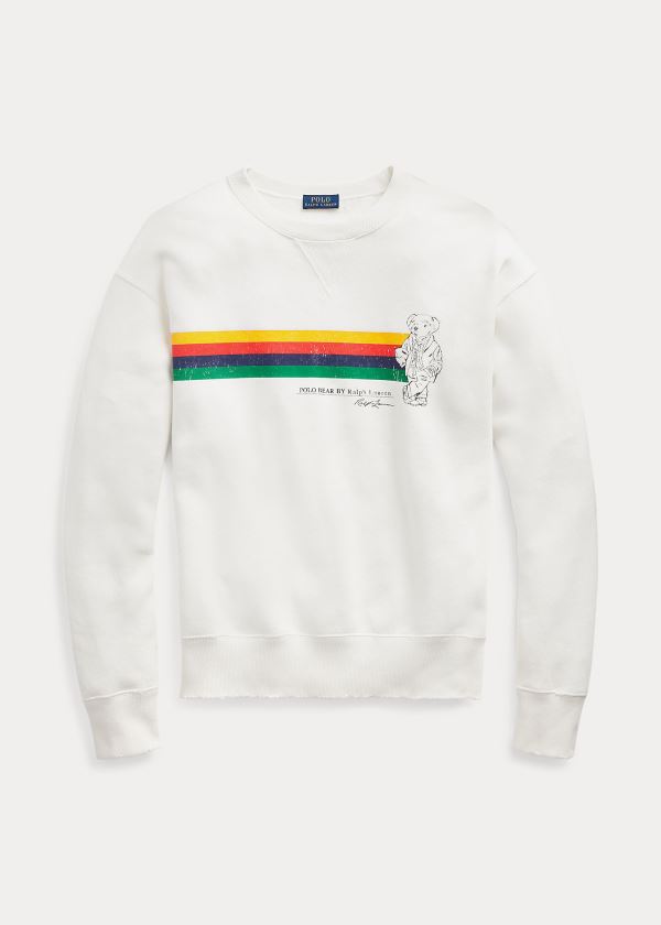 Ralph Lauren Polo Bear Fleece Pullover Bílé | IqtfcSJk