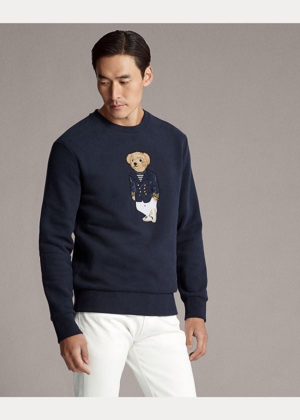 Ralph Lauren Polo Bear Fleece Sweatshirt Tmavě Blankyt | Lgldfx5p