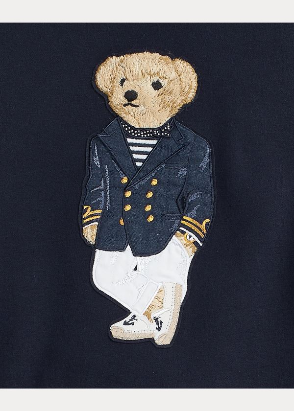 Ralph Lauren Polo Bear Fleece Sweatshirt Tmavě Blankyt | Lgldfx5p