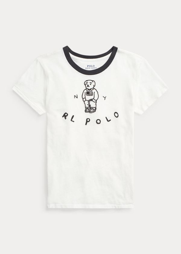 Ralph Lauren Polo Bear Jersey Tee Bílé | meLqzlqk