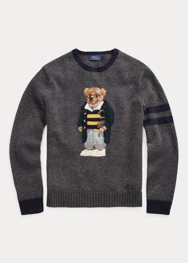 Ralph Lauren Polo Bear Wool Svetrové Šedé | 3iHUpGx3