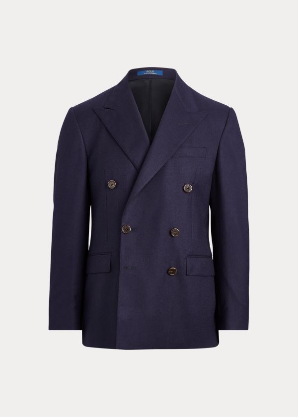 Ralph Lauren Polo Doeskin Blazer Tmavě Blankyt | KTumDiHX