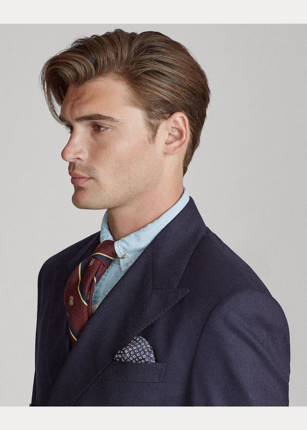 Ralph Lauren Polo Doeskin Blazer Tmavě Blankyt | KTumDiHX