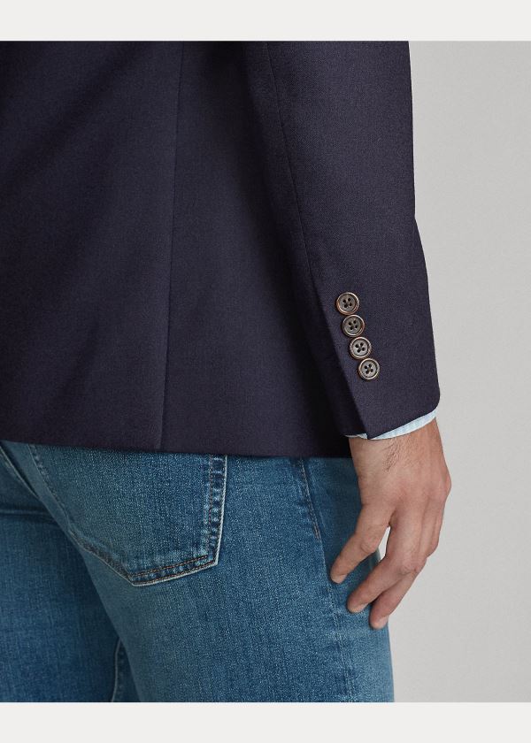 Ralph Lauren Polo Doeskin Blazer Tmavě Blankyt | KTumDiHX