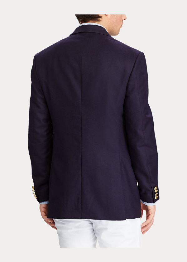Ralph Lauren Polo Doeskin Blazer Tmavě Blankyt | te22LyaI