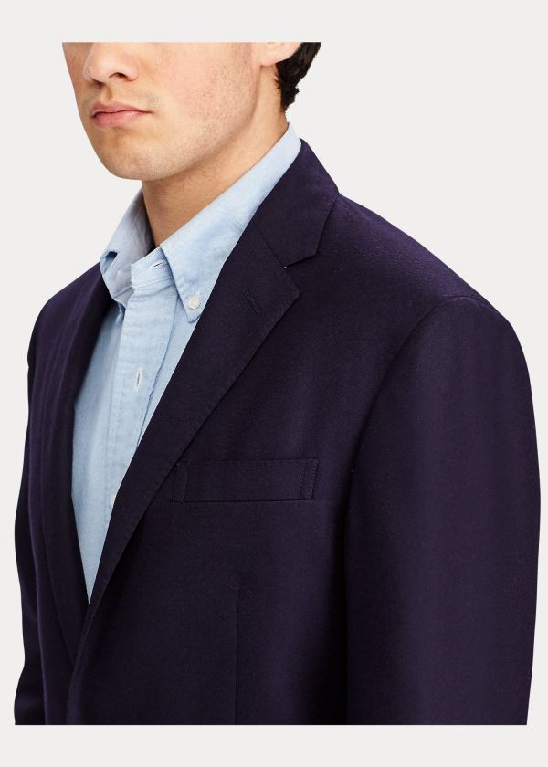 Ralph Lauren Polo Doeskin Blazer Tmavě Blankyt | te22LyaI