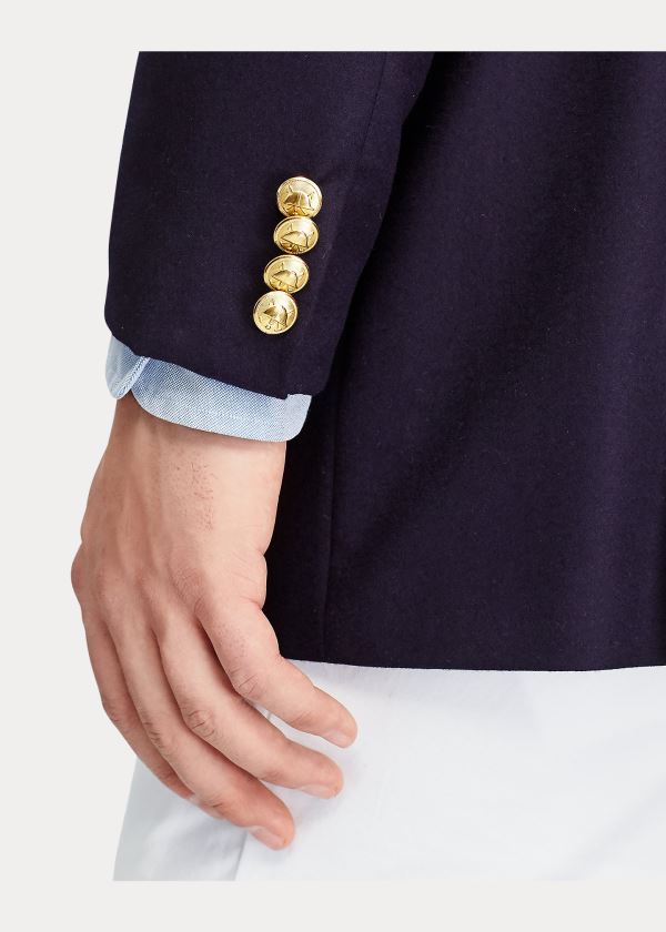 Ralph Lauren Polo Doeskin Blazer Tmavě Blankyt | te22LyaI