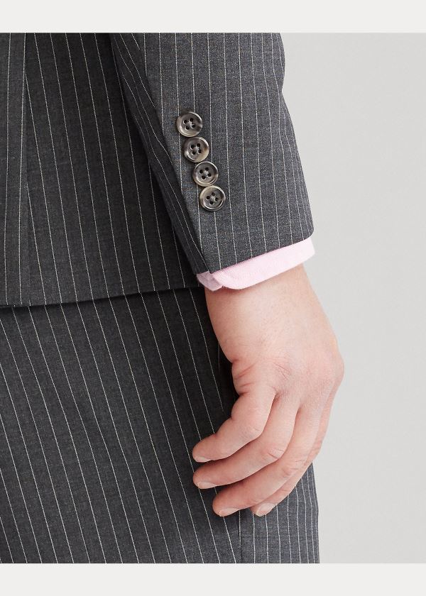 Ralph Lauren Polo Dot-Stripe Stretch Suit Šedé | vzjdQwiU
