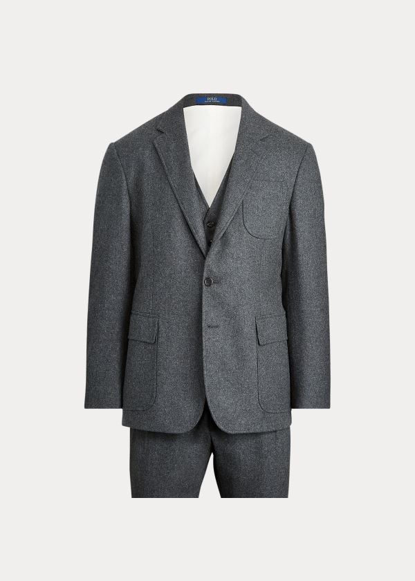 Ralph Lauren Polo Flannel 3-Piece Suit Šedé | ZbPwQSy6