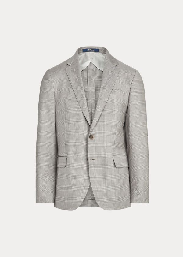 Ralph Lauren Polo Glen Plaid Sportovní Coat Šedé | 3BzMxoN4