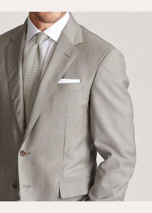 Ralph Lauren Polo Glen Plaid Sportovní Coat Šedé | 3BzMxoN4