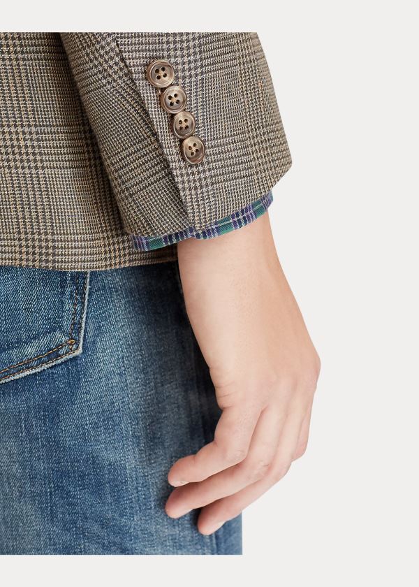 Ralph Lauren Polo Glen Plaid Suit Jacket Hnědé | thKHRyDF
