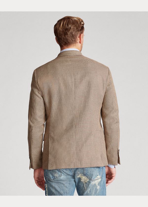 Ralph Lauren Polo Houndstooth Suit Jacket Hnědé | wnGg7mQ2