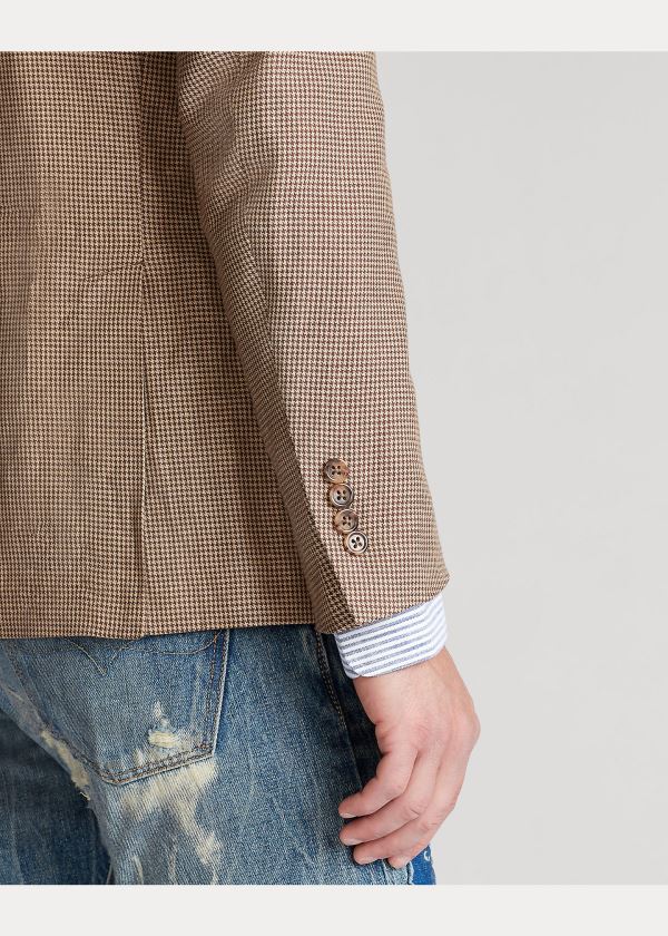 Ralph Lauren Polo Houndstooth Suit Jacket Hnědé | wnGg7mQ2