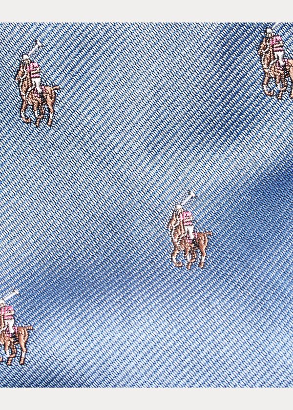Ralph Lauren Polo Player Silk Narrow Tie Světle Blankyt | 2ZSgx84p