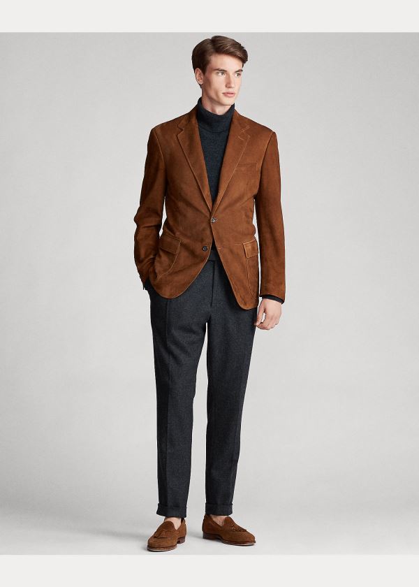 Ralph Lauren Polo Semišové Sportovní Coat Hnědé | 0u6eNfle