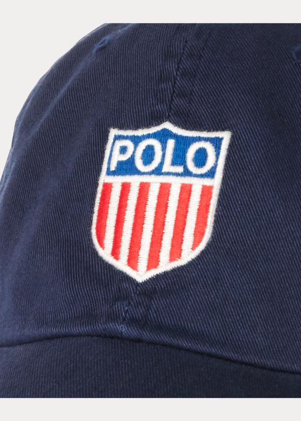 Ralph Lauren Polo Shield Bavlněné Twill Cap Tmavě Blankyt Viacfarebný | y1dBreb7