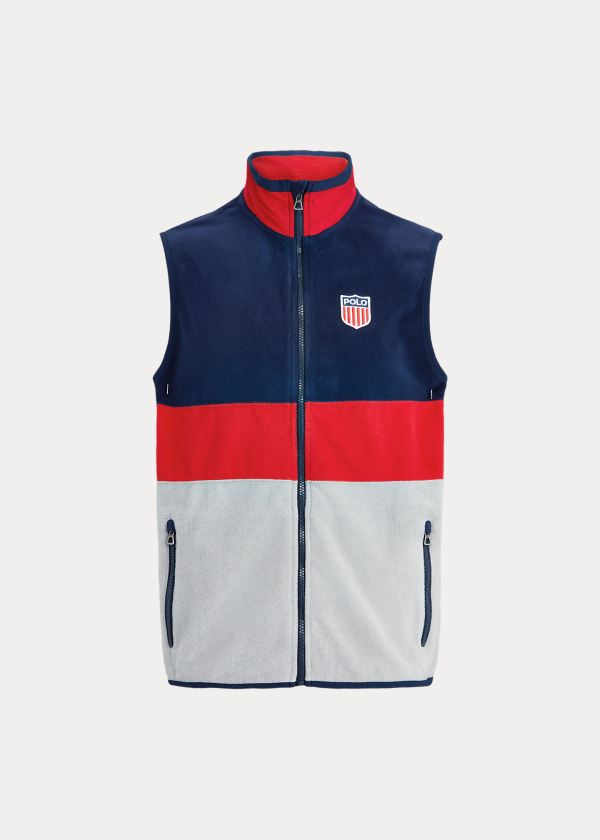 Ralph Lauren Polo Shield Fleece Vest Šedé Viacfarebný | SsoIlTju