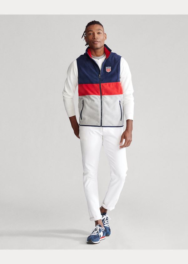 Ralph Lauren Polo Shield Fleece Vest Šedé Viacfarebný | SsoIlTju