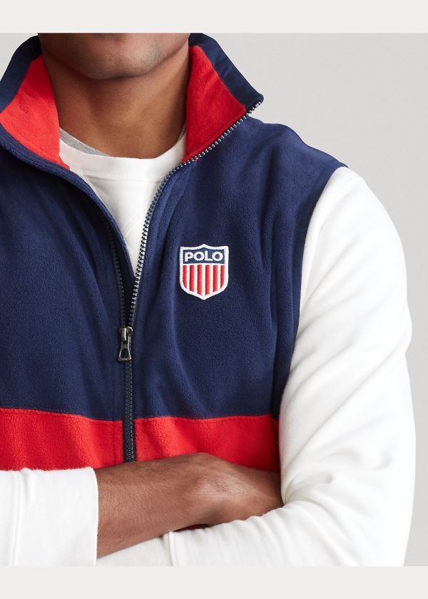 Ralph Lauren Polo Shield Fleece Vest Šedé Viacfarebný | SsoIlTju