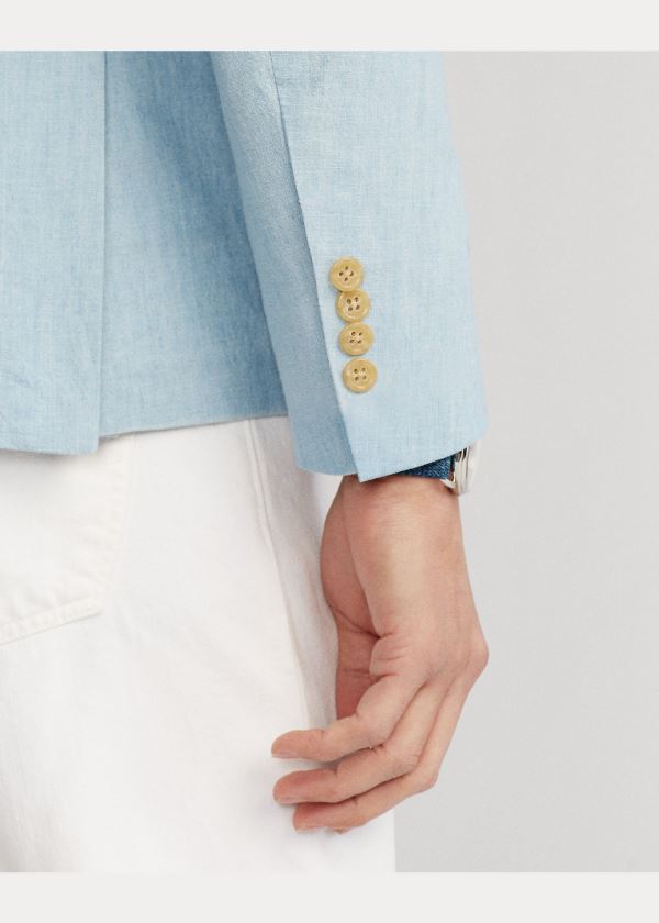 Ralph Lauren Polo Soft Chambray Sportovní Coat Světle Blankyt | viIrZ1rl