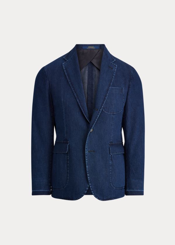 Ralph Lauren Polo Soft Denim Sportovní Coat Indigo | V5El38Hx