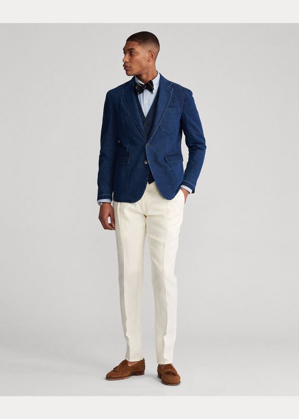 Ralph Lauren Polo Soft Denim Sportovní Coat Indigo | V5El38Hx