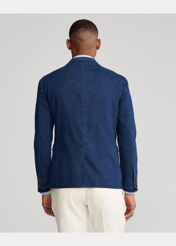 Ralph Lauren Polo Soft Denim Sportovní Coat Indigo | V5El38Hx